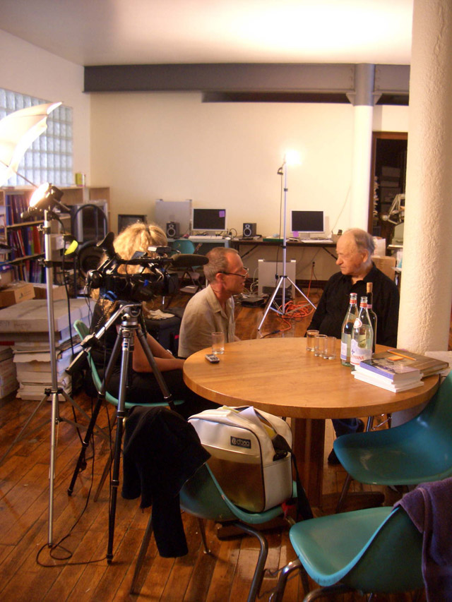 In the studio of Jonas Mekas. New York, 2009. Photo by Christoph Schreiber.