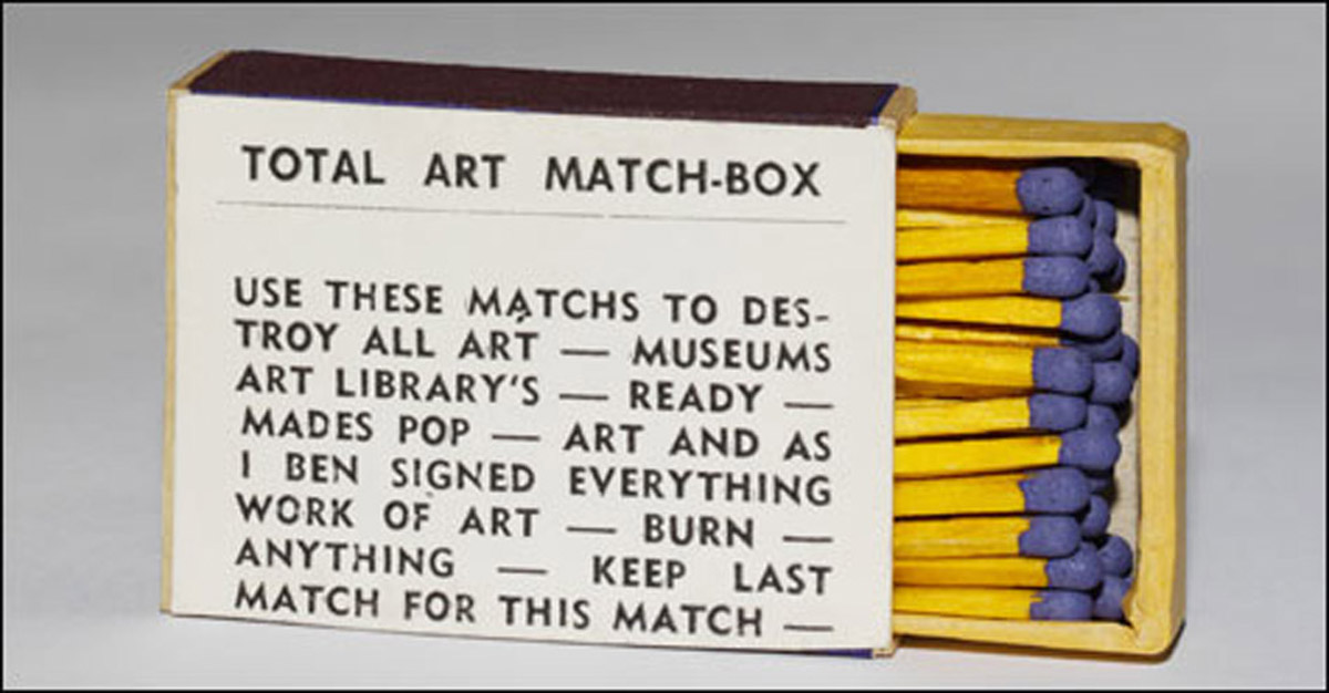 Total Art Match-Box, by Ben Vautier, 1965.