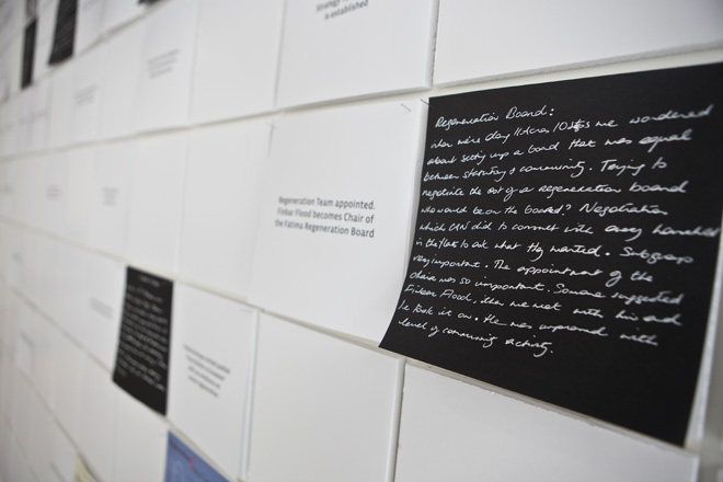 Fatima, A Cultural Archaeology, Timeline Wall NCAD Gallery (2)