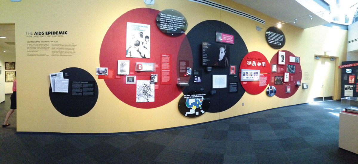 AIDS Epidemic Exhibit, David J. Spencer Museum, 2014. Photo by author.