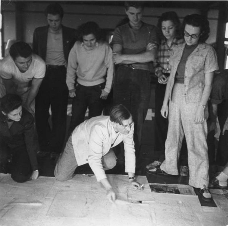 Josef Albers drawing class, 1939, including among others Robert de Niro (Sr.)