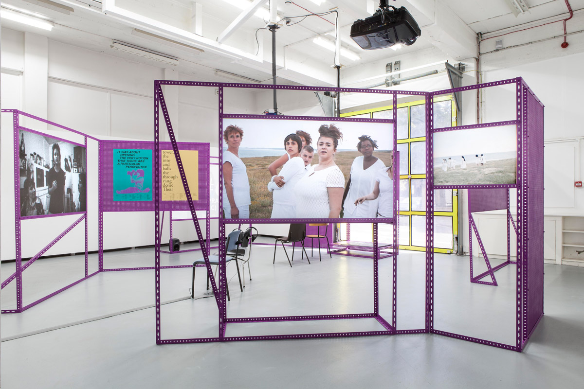 Alex Martinis Roe, To Become Two, installation view, The Showroom, London, 2017.  Exhibition design Fotini Lazaridou-Hatzigoga. Photo: Daniel Brooke.