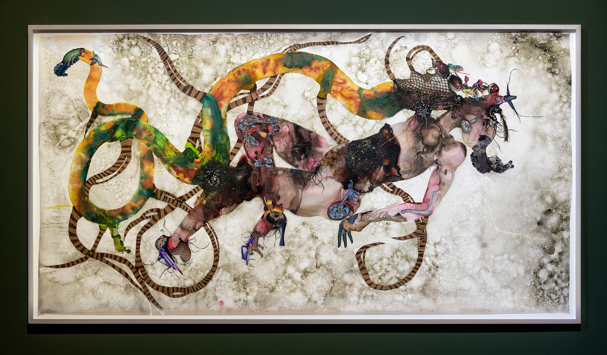 Fig. 2. Installation view: Wangechi Mutu, A Dragon Kiss Always Ends in Ashes, 2007. 